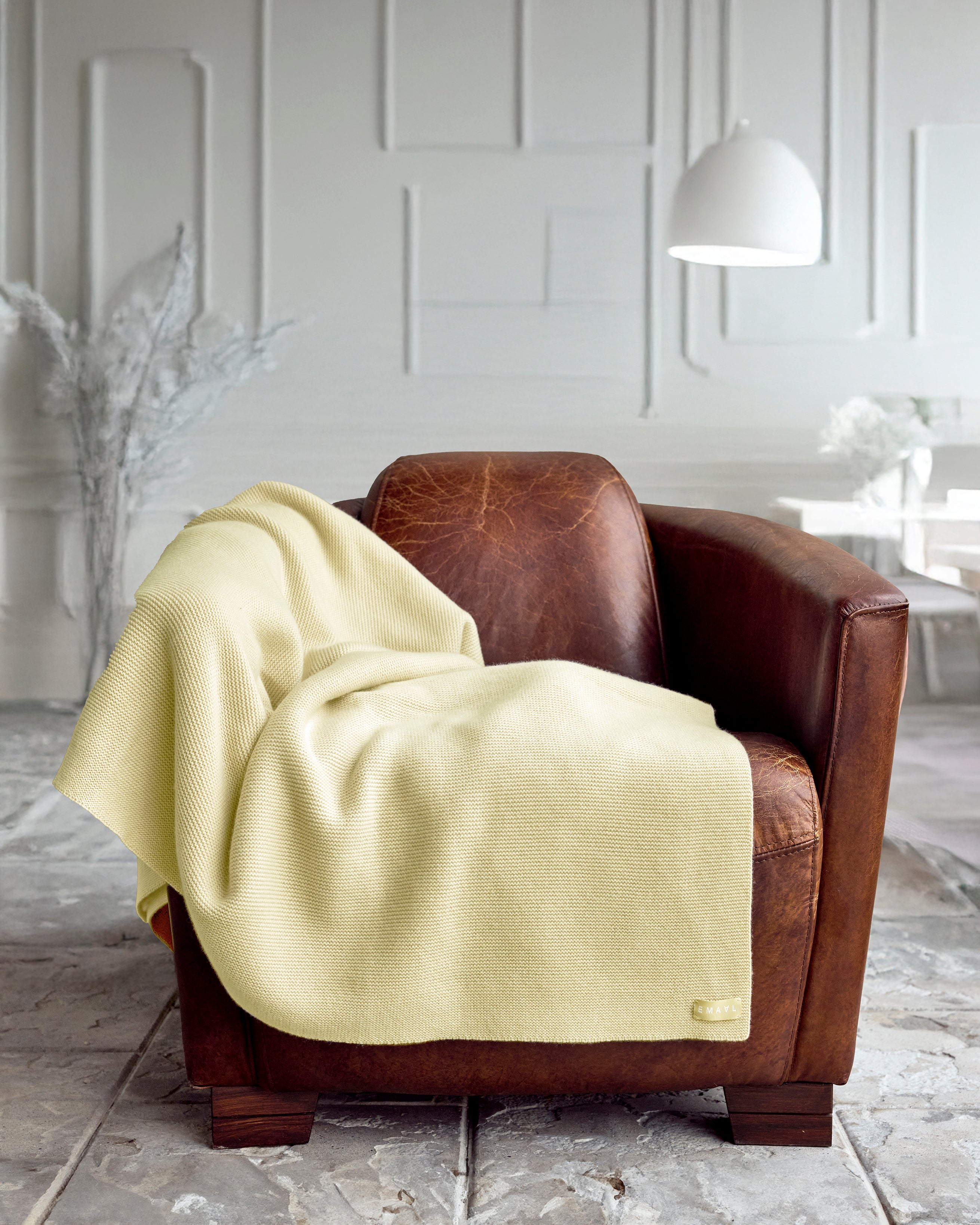 Roma Kaschmirdecke gelb – 100% Kaschmir | EMAAL CASHMERE#Farbe_gelb