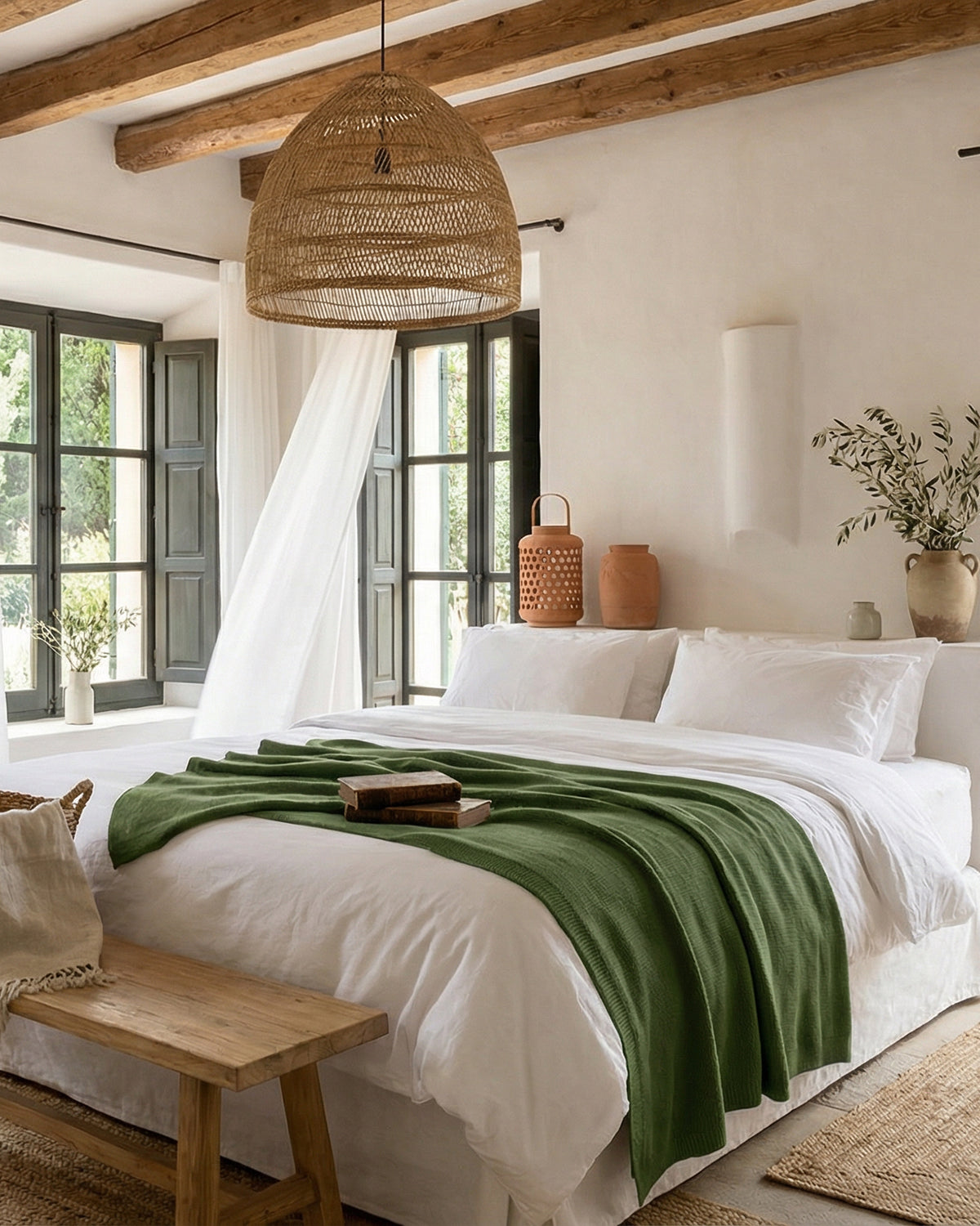 Roma Kaschmirdecke  grün – 100% Kaschmir | EMAAL CASHMERE#Farbe_grün