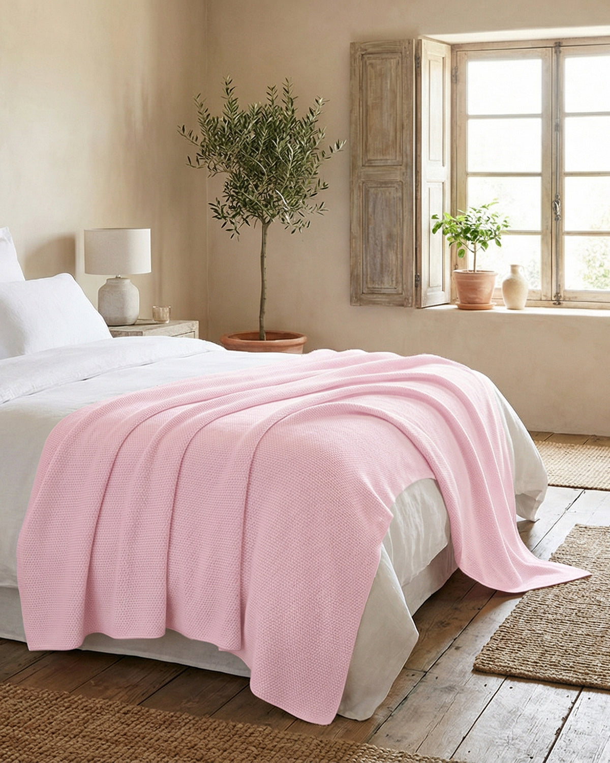Roma Kaschmirdecke rosa – 100% Kaschmir | EMAAL CASHMERE#Farbe_rosa