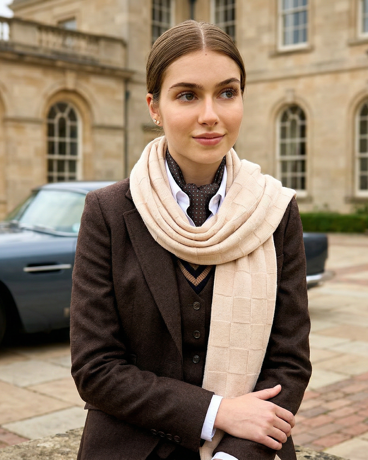Bogota Kaschmirschal Damen creme – 100% Kaschmir | EMAAL CASHMERE#Farbe_creme