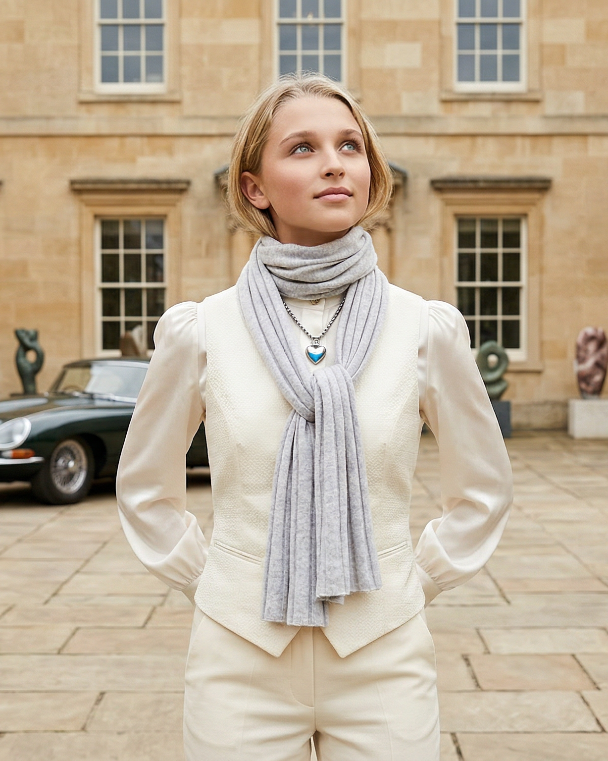 Marrakech Kaschmirschal Damen hellgrau – 100% Kaschmir | EMAAL CASHMERE#Farbe_hellgrau