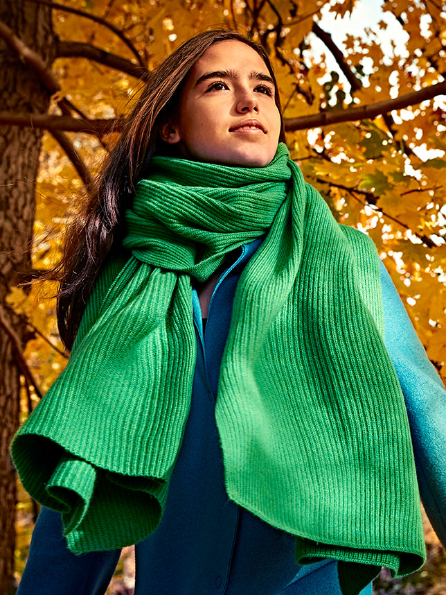 Zermatt Kaschmirschal Damen grün – 100% Kaschmir | EMAAL CASHMERE#Farbe_grün